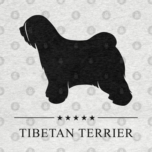 Tibetan Terrier Black Silhouette by millersye